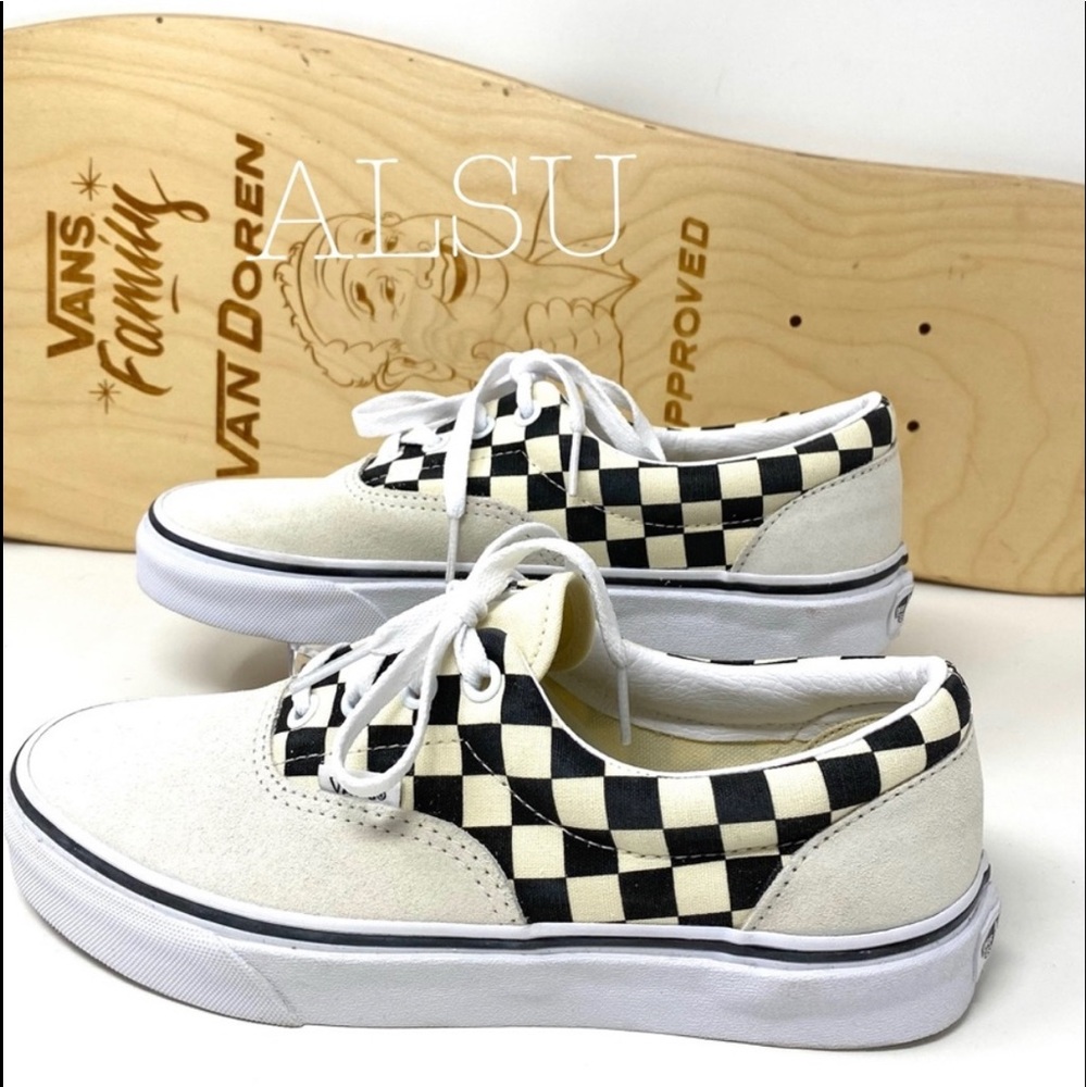 VANS Era Primary Checker Men’s Sneakers Suede - Picture 7 of 9